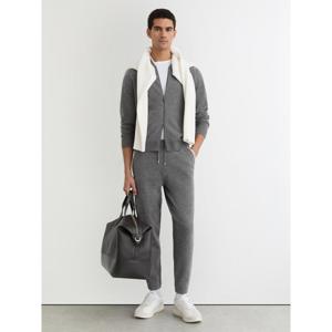 REISS Clifford Merino-Wool Zipped Bomber Cardigan